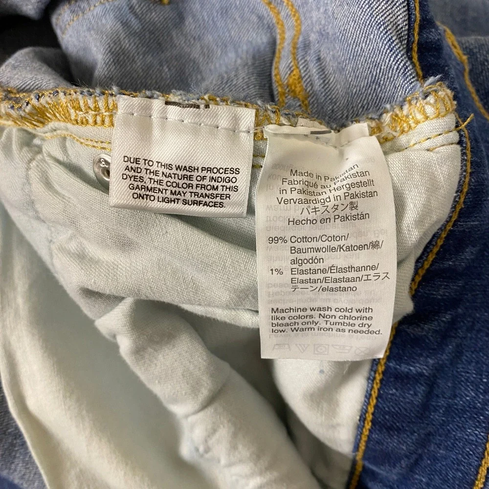 J. Crew Mercantile Jeans Men's Size 34 Short‎ Denim Distressed Blue Cotton Blend